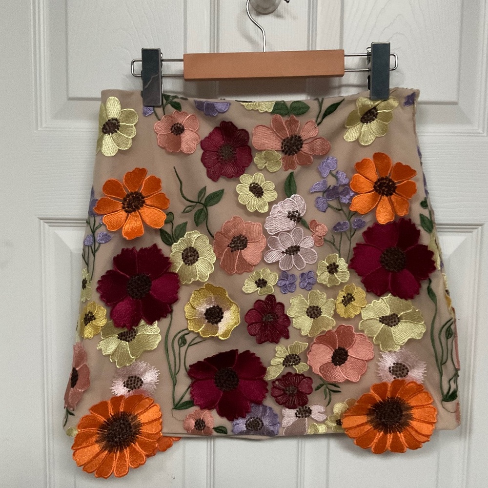 Floral Embroidered Skirt by Endless Rose size medium